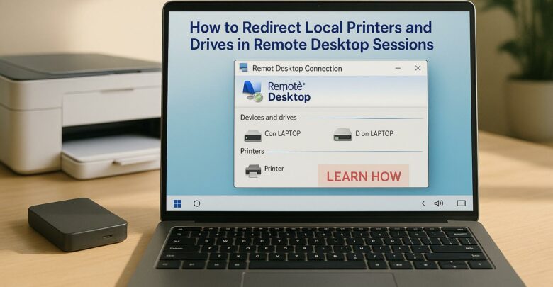 How to Redirect Local Printers and Drives in Remote Desktop Sessions