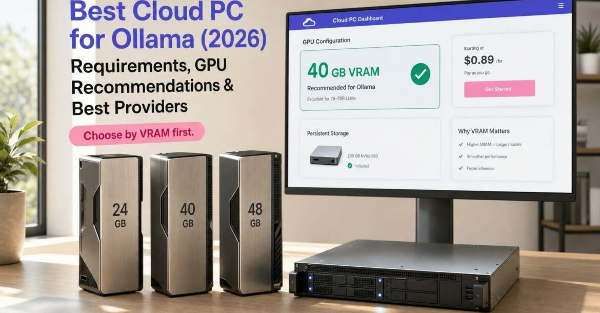 Best Cloud PC for Ollama (2026): Requirements, GPU Recommendations & Best Providers